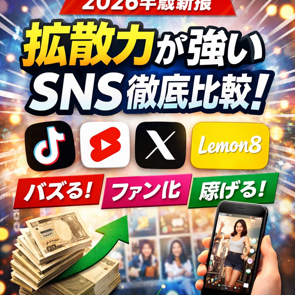 【2026年最新版】拡散力が強いSNSまとめ|バズる媒体を徹底比較